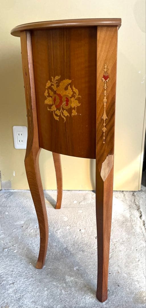 象嵌コンソールチェスト サイドチェスト サイドテーブル 電話台 猫脚 イタリア