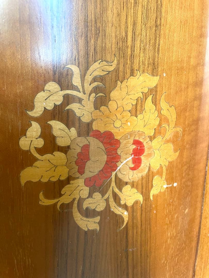 象嵌コンソールチェスト サイドチェスト サイドテーブル 電話台 猫脚 イタリア