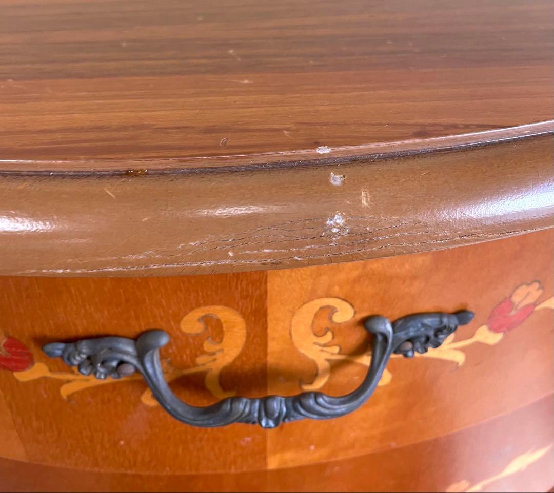 象嵌コンソールチェスト サイドチェスト サイドテーブル 電話台 猫脚 イタリア