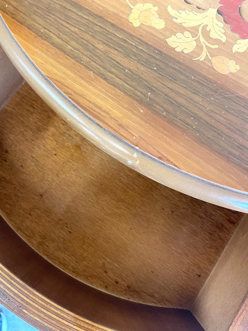 象嵌コンソールチェスト サイドチェスト サイドテーブル 電話台 猫脚 イタリア