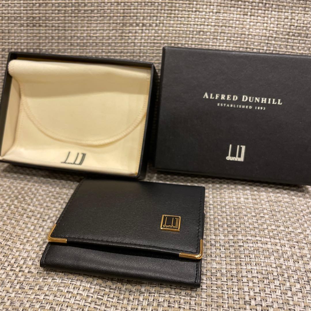ダンヒル dunhill ブラックレザー ケース