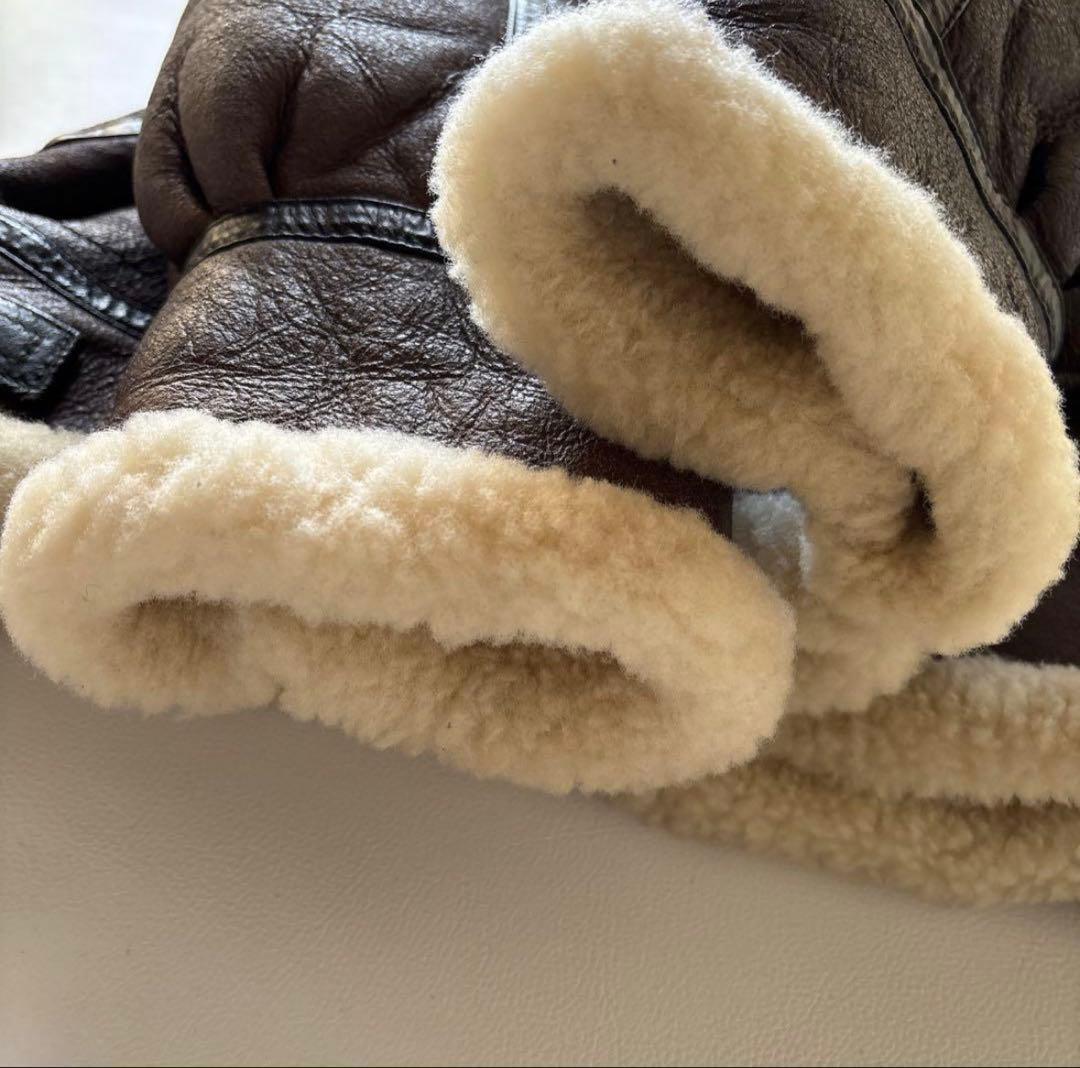 B-3リアルムートン　レザージャケット