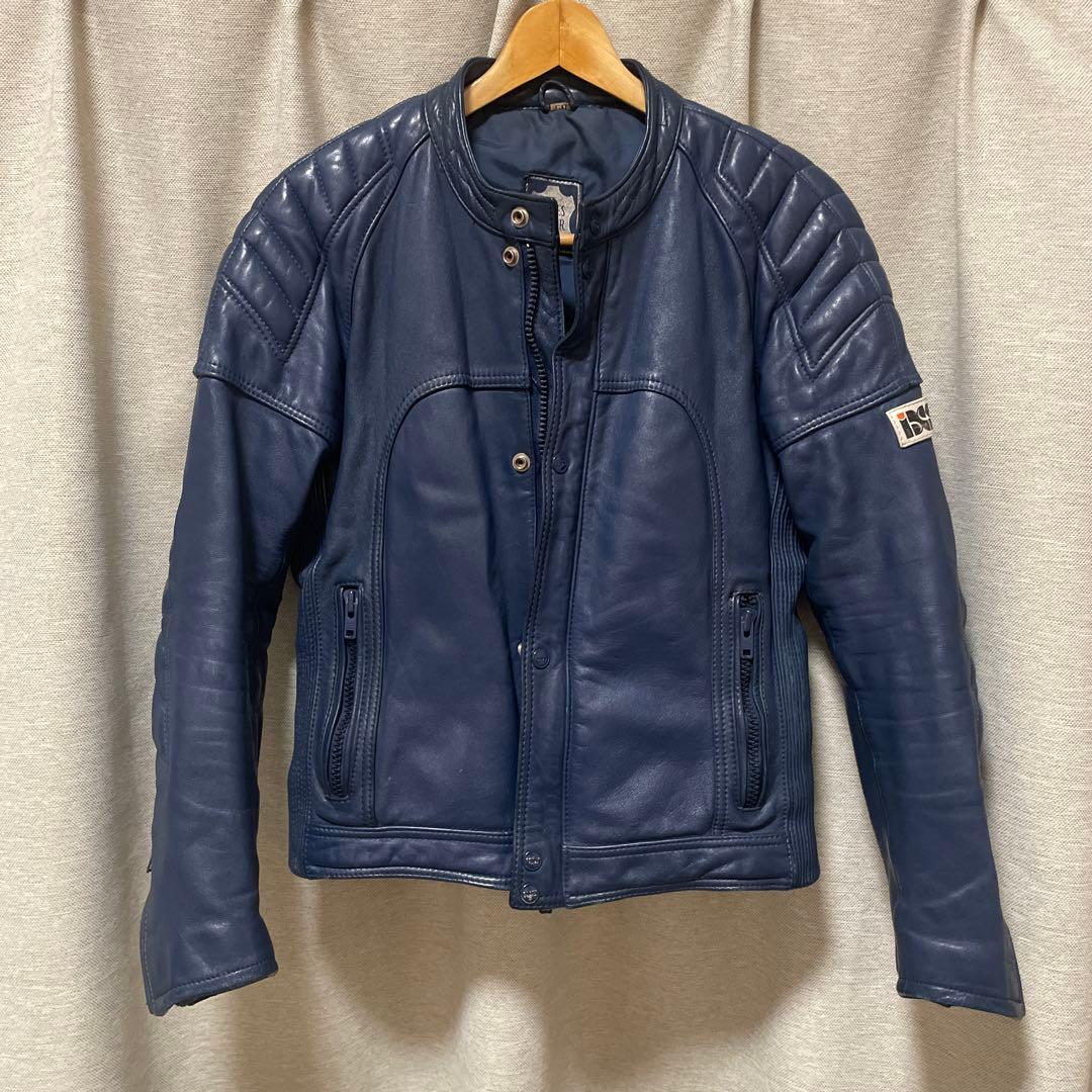 ライダース　ネイビー レトロ　Echtes Leder Mサイズ相当