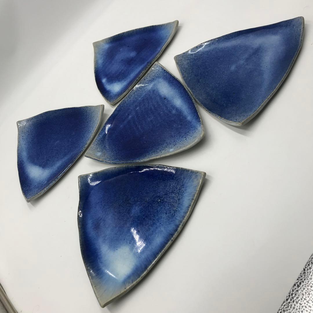 【唯一無二】【5枚セット】大炎窯　大館焼　27cm三角皿