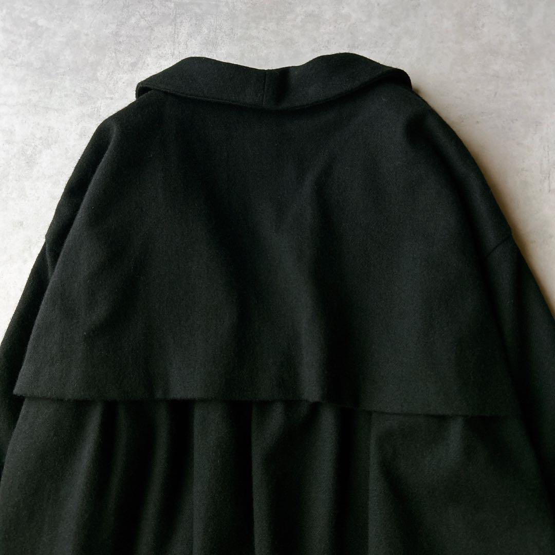 定価2.6万☆ミズイロインド　ショールカラーワイドロングコート ウール