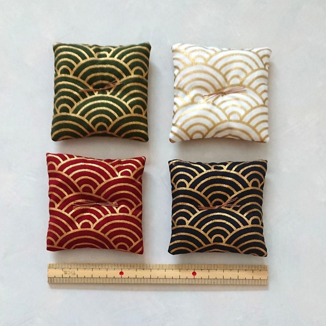 ミニ座布団 置物用 青海波 オーダーページ ハンドメイド ミニチュア