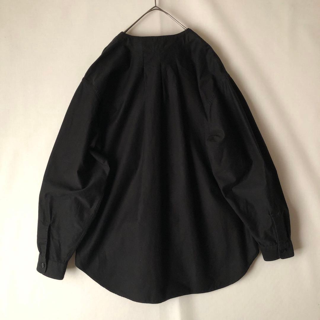 美品【春物】HAVERSACK ハバーサック ノーカラーシャツ M