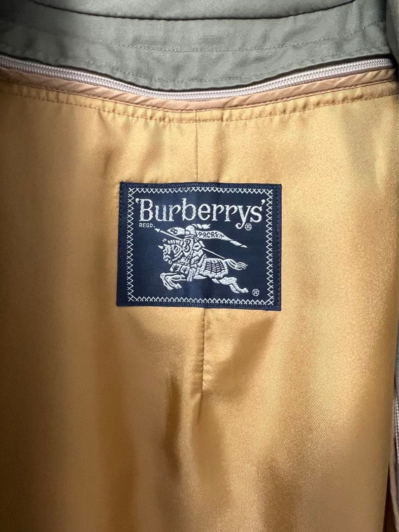 美品激レア90s Burberryアウター ステンカラーコートオリーブグリーン