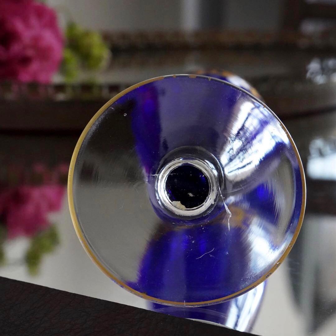 極希少★オールドバカラBACCARAT★24金彩＆エナメル彩装飾 花瓶★一輪挿し