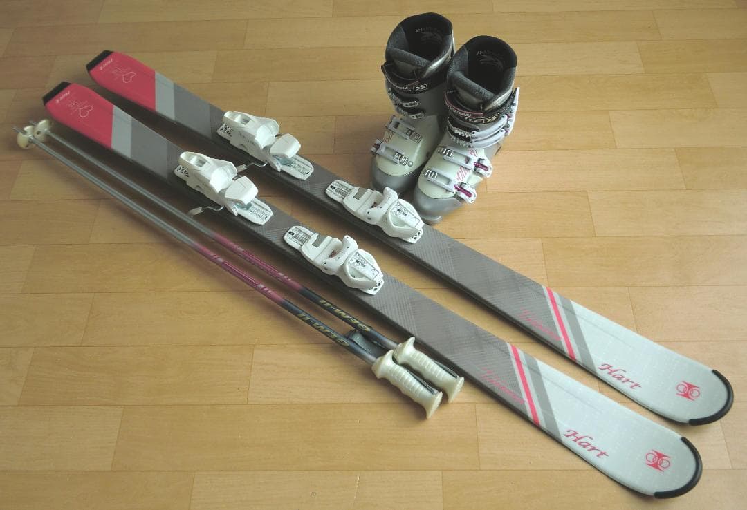 ■■送料無料■Hart■女性用スキーフルセット■板148靴24.5■メンテ付■■