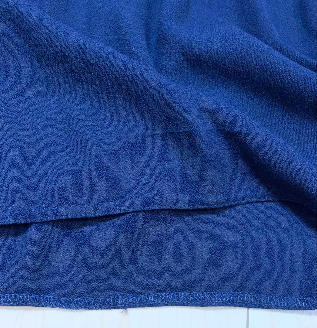 【ボンポワンBonpoint】濃紺ネイビー 長袖 ワンピース 12歳用150㎝