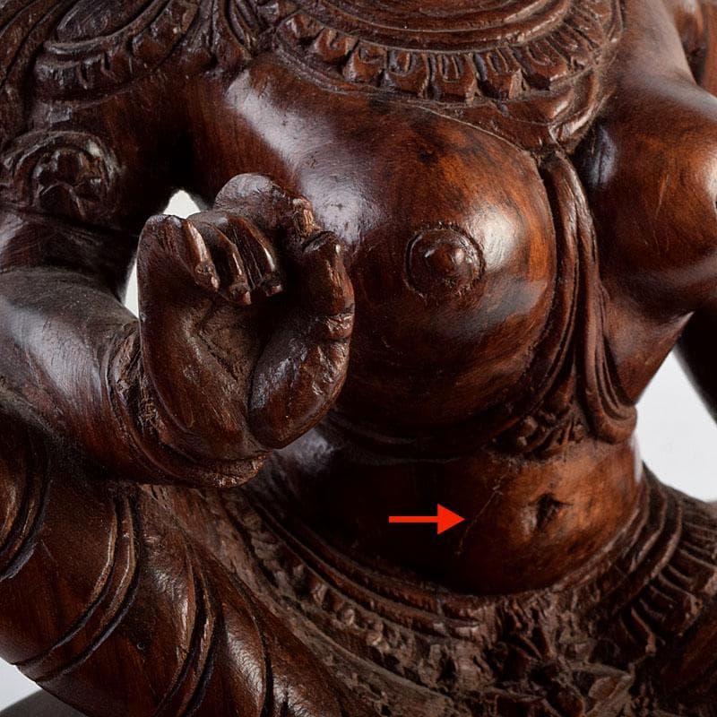 仏教美術　木彫　パールバティ像　置物　N　8904