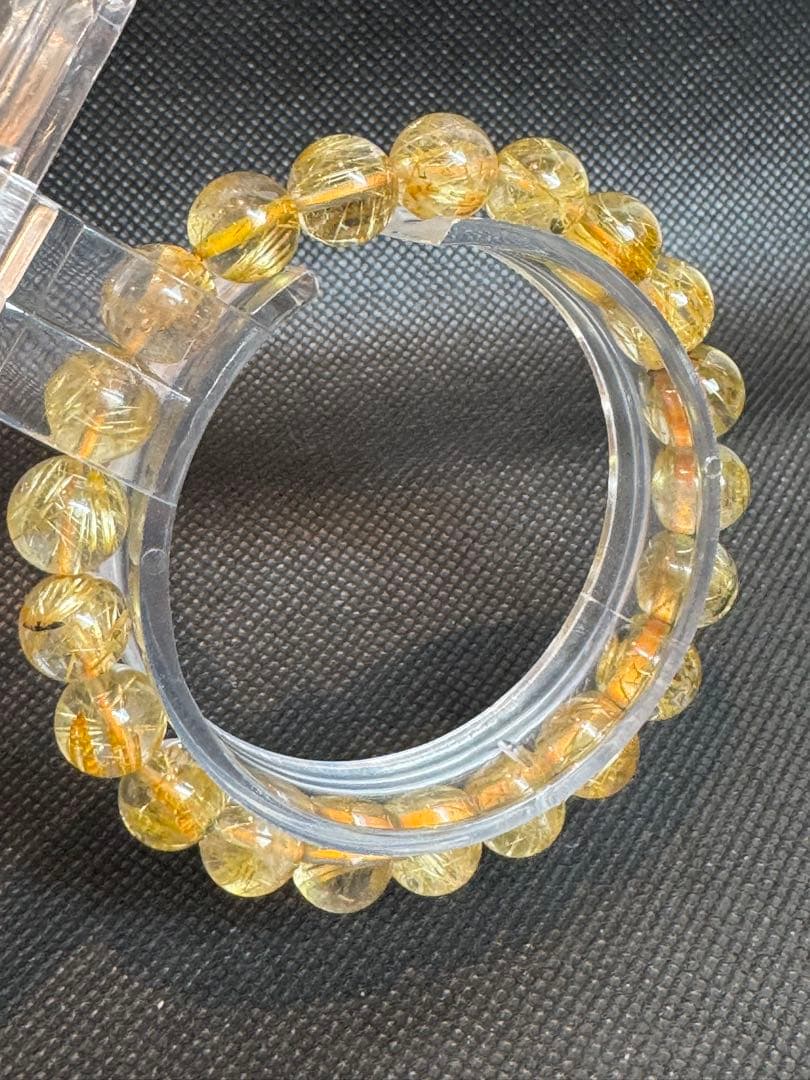 N78【高品質鑑定書付き】太陽ヘマタイト ゴールドルチルクォーツ ブレスレット