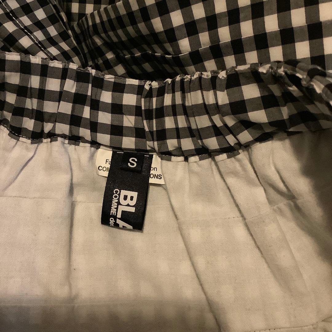 ブラックコムデギャルソン　ギンガムチェック　スカート　24SS