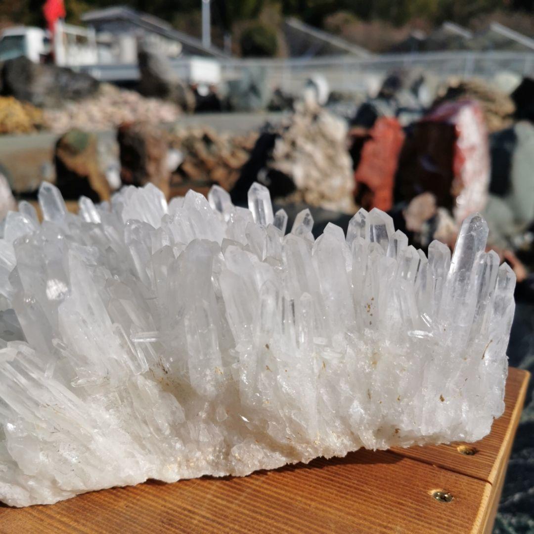 水晶クラスター　5.4キロ　鑑賞石　天然石　置物　オブジェ　インテリア　鉱物