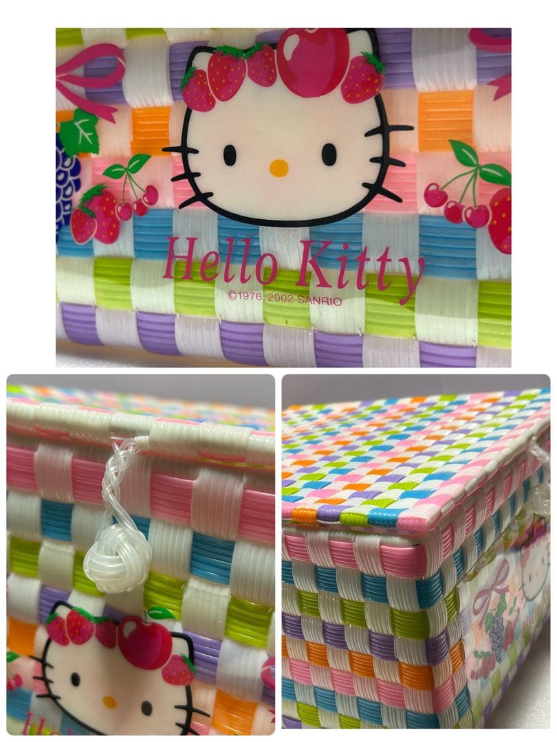 希少 フルーツ柄キティアミ収納ケース 湯のみ メモ まとめ売り8点