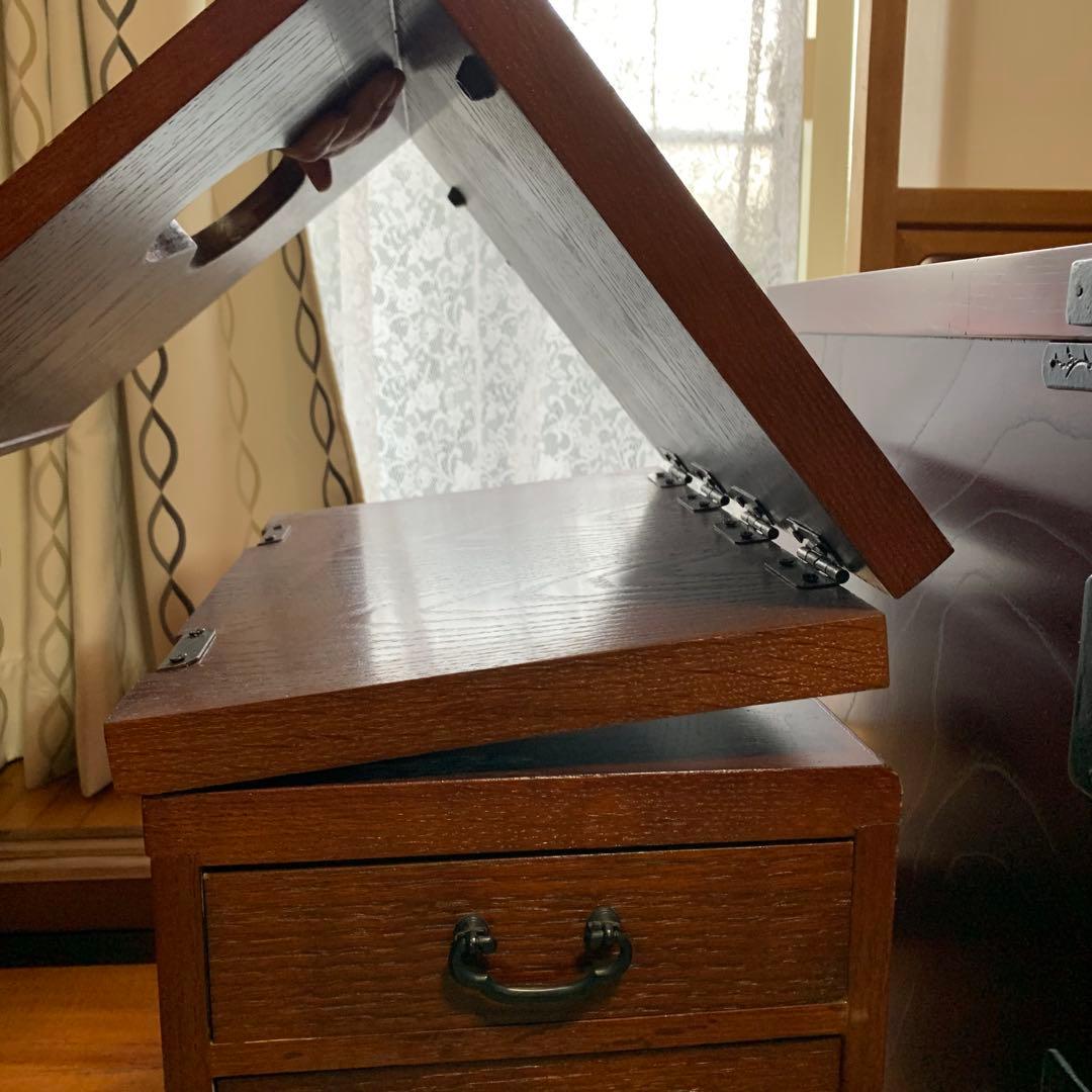 文机 片袖机 折りたたみ文机 レトロ家具 時代家具