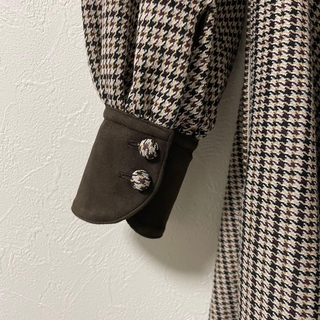 foufou チェックワンピース　千鳥 ワンピース