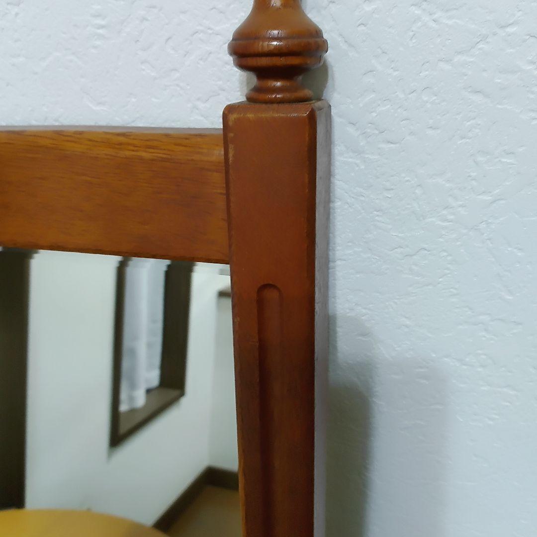 アンティーク　ウォールミラー　壁掛け鏡　面取り鏡　フック付き　匿名配送　送料無料