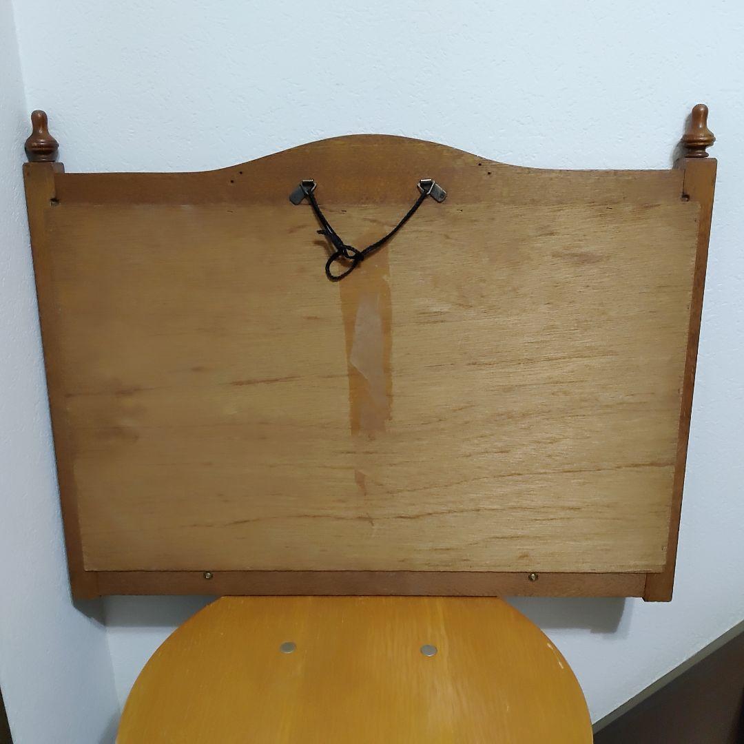 アンティーク　ウォールミラー　壁掛け鏡　面取り鏡　フック付き　匿名配送　送料無料