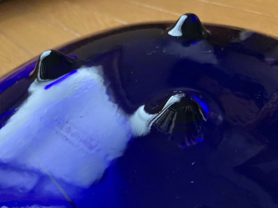 未使用⭐︎国産⭐︎ガラス大皿⭐︎作家⭐︎インテリア⭐︎花器