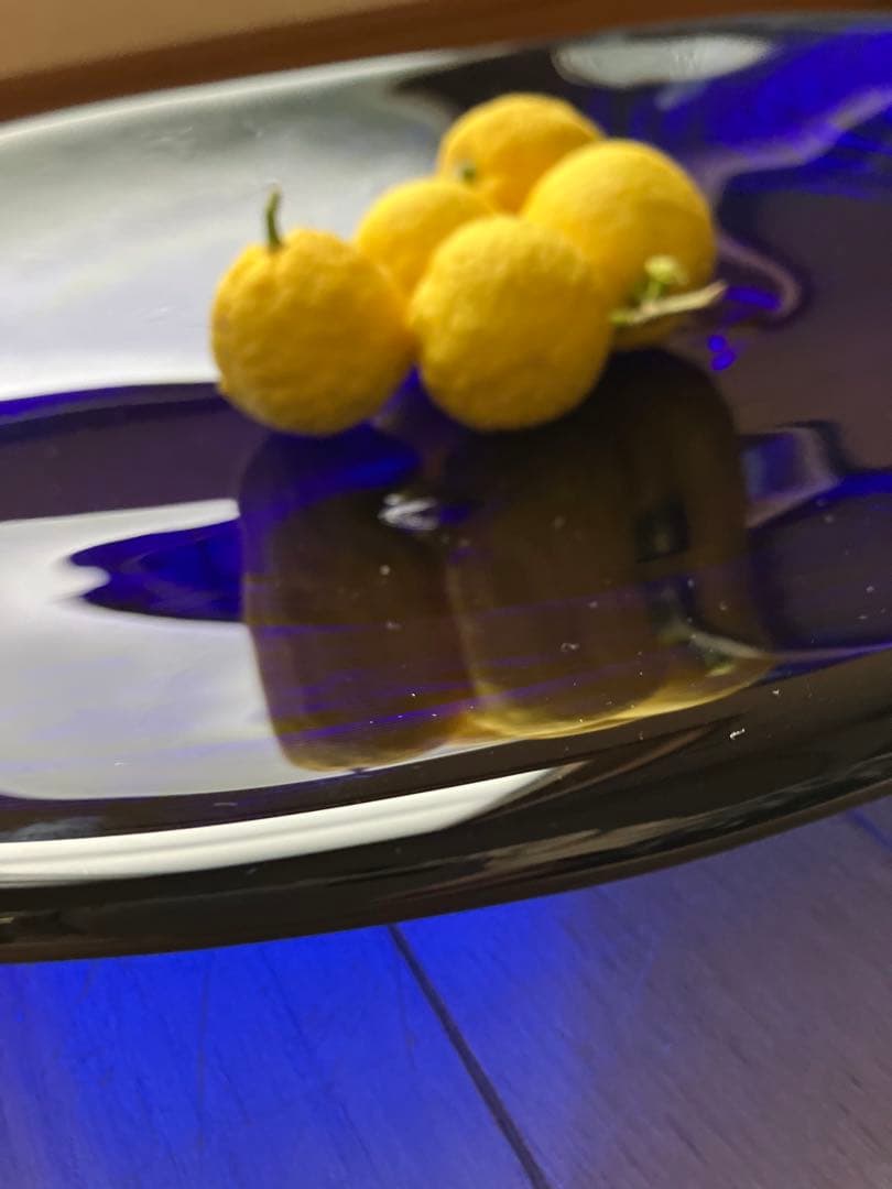 未使用⭐︎国産⭐︎ガラス大皿⭐︎作家⭐︎インテリア⭐︎花器