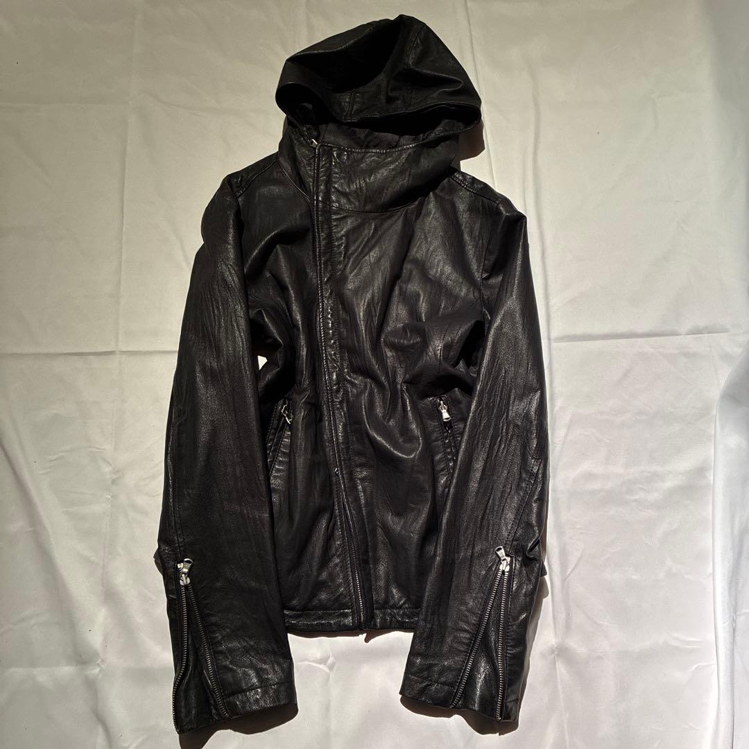 ekam系 豚革 leather hoodie 変形y2k archive