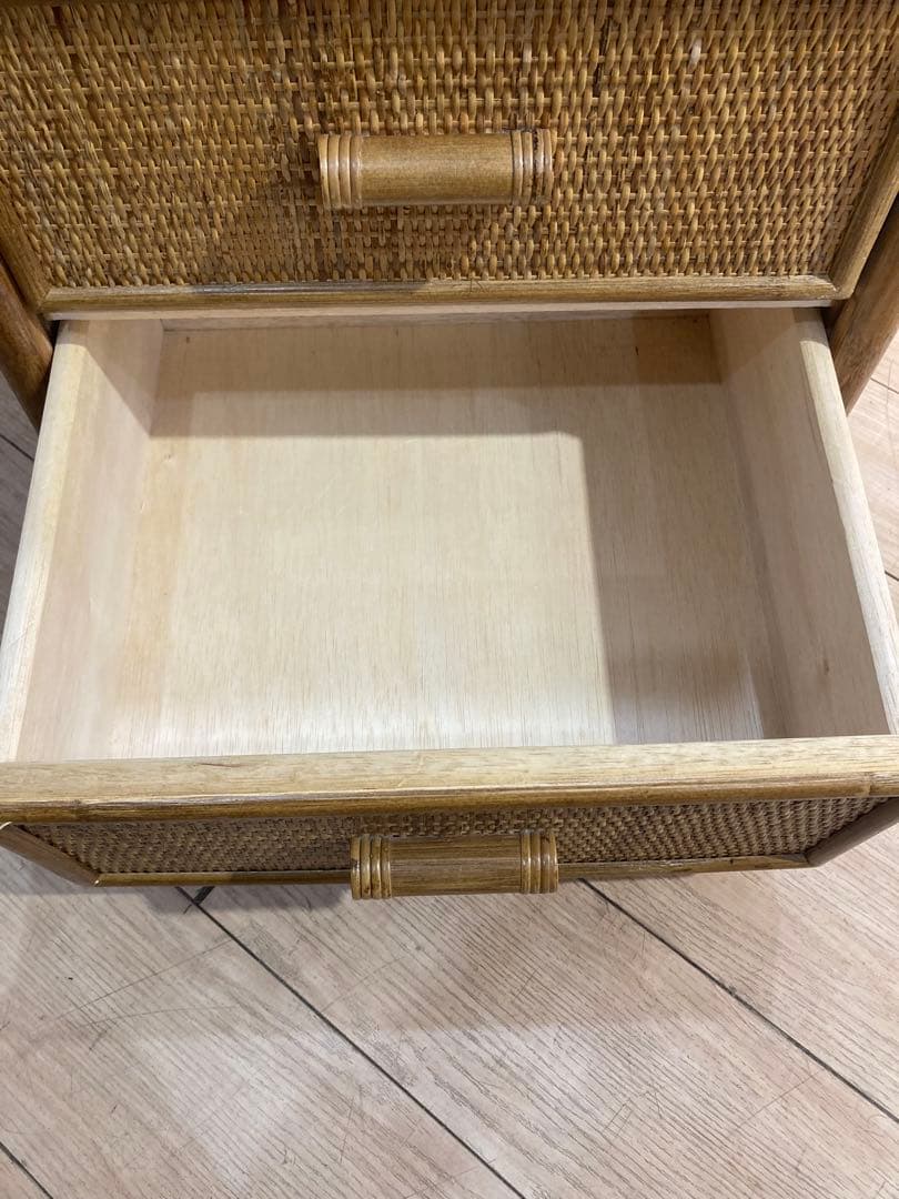 ラタン籐チェスト 家具 4段 タンス　レトロ アンティーク