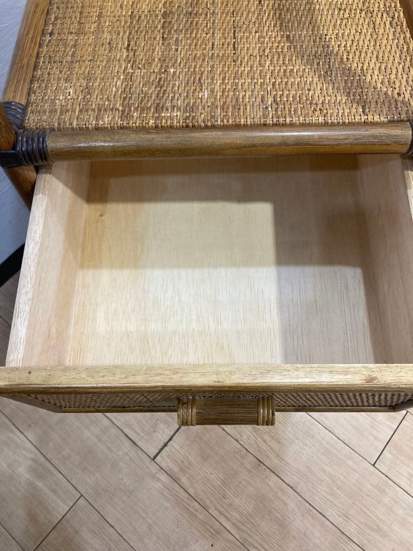 ラタン籐チェスト 家具 4段 タンス　レトロ アンティーク