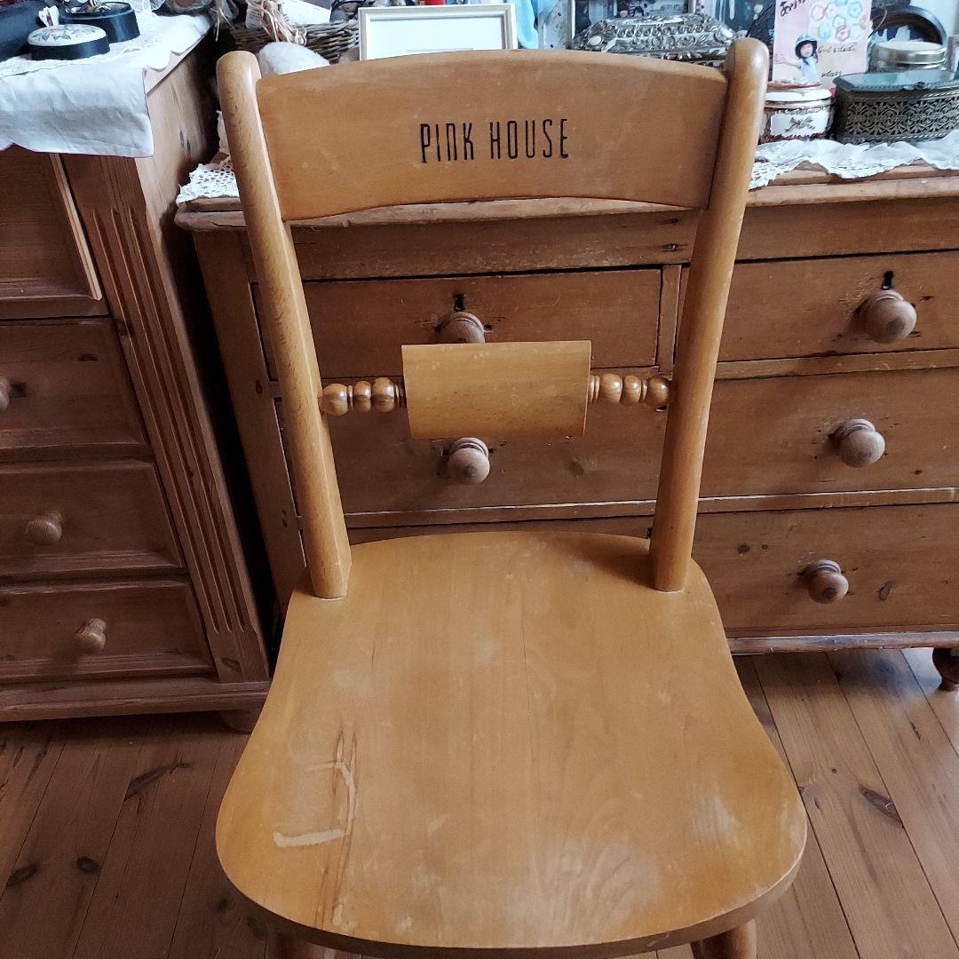 お値下げ　希少　ピンクハウス　ロゴ入りチェア　アンティーク