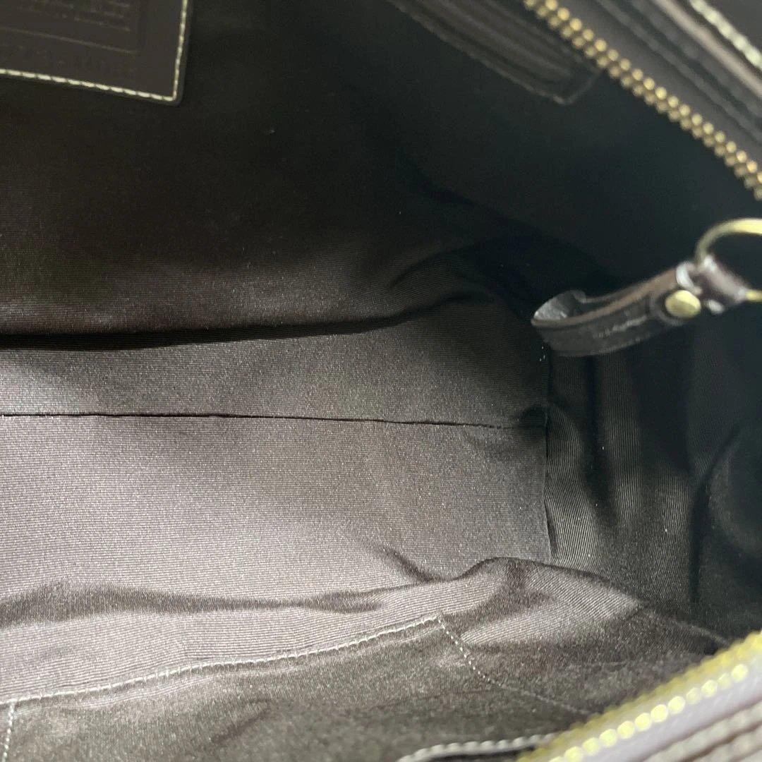 美品COACH トートバッグ 黒 肩掛け キャンバス レザー 11063 コーチ