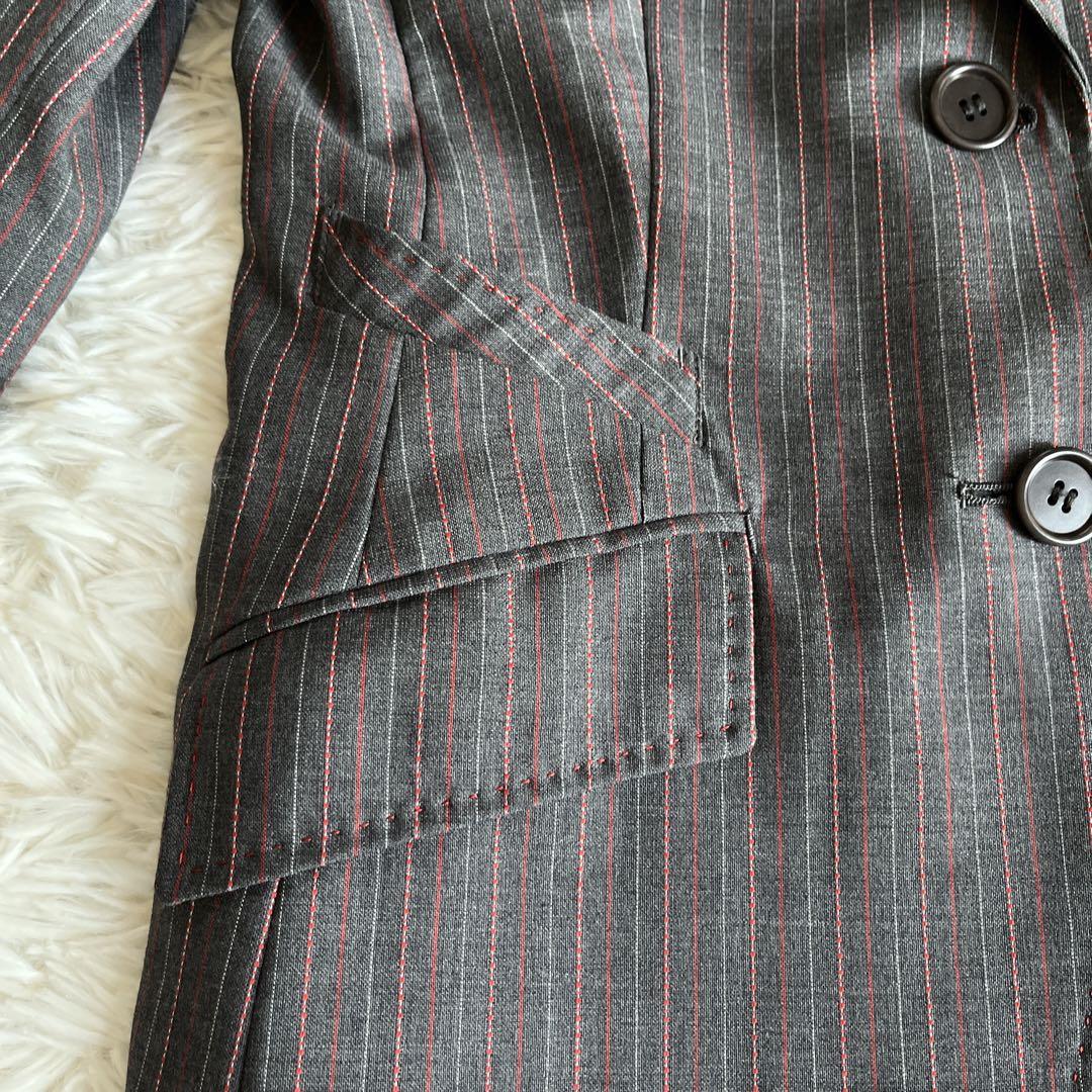 【PAUL SMITH】パンツスーツ マルチストライプ グレー 40/38