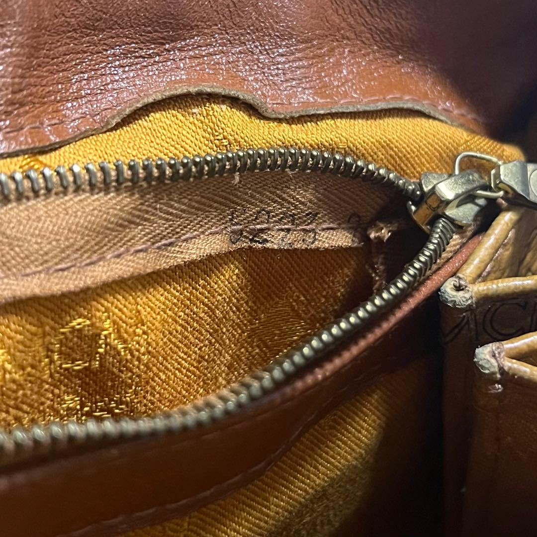 MCM ハンドバッグ ミニボストン ヴィセトス レザー ブラウン