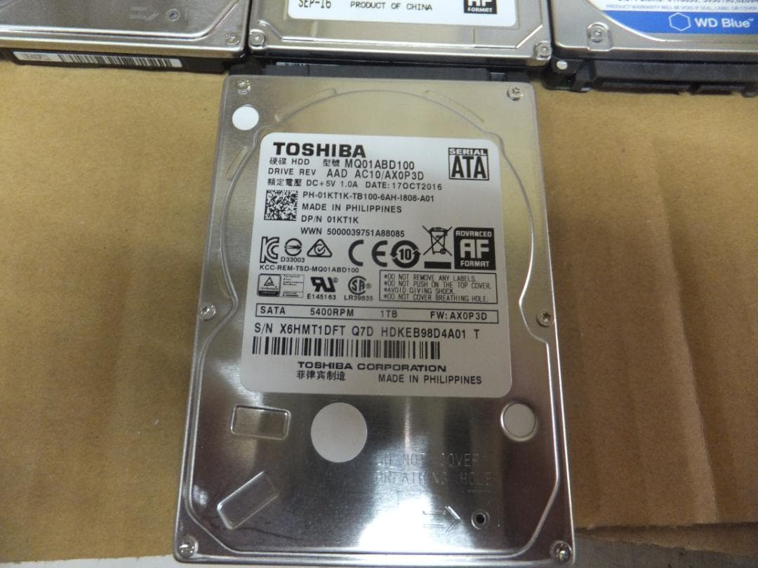 (1671) HDD　SATA 2.5インチ1TB 10個 動作品