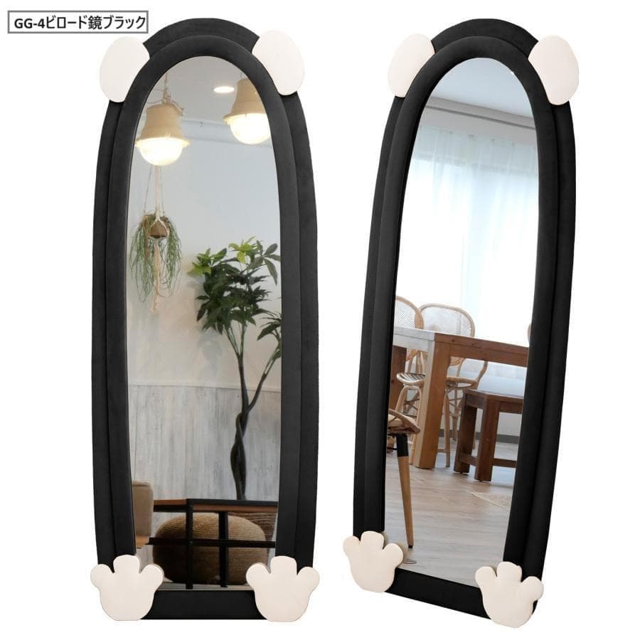 大特価セール全身鏡 韓国風 可愛い 160x60 ビロードフレーム 深茶色07