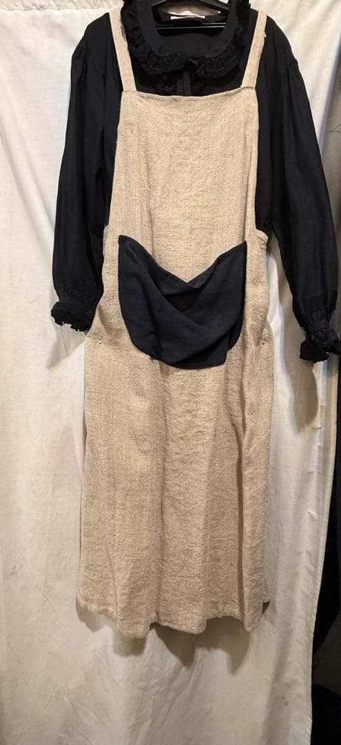 リネン100％エプロンドレスロサンゼルスで購入