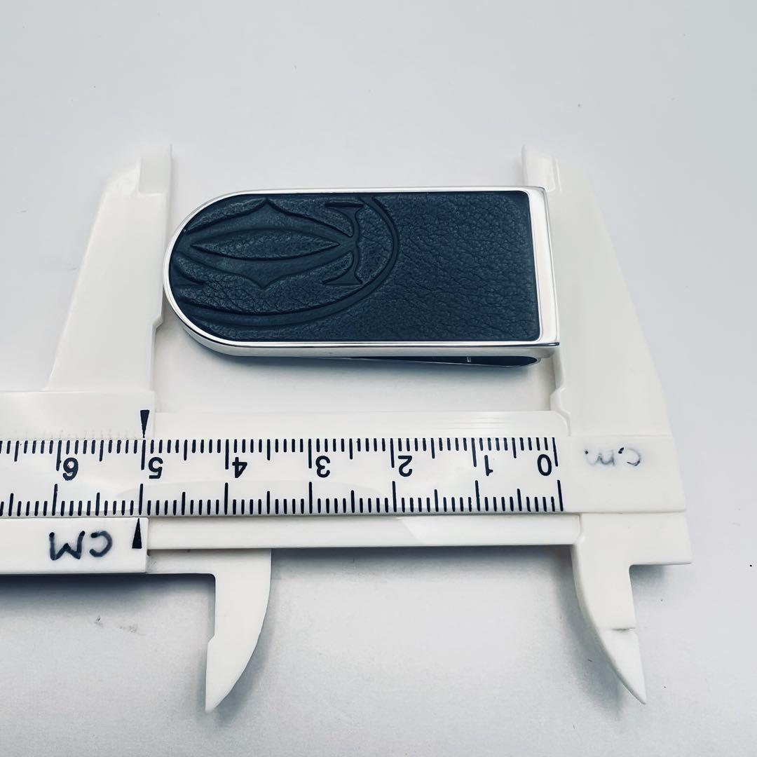 美品　カルティエ　レザー＆メタル　マネークリップ