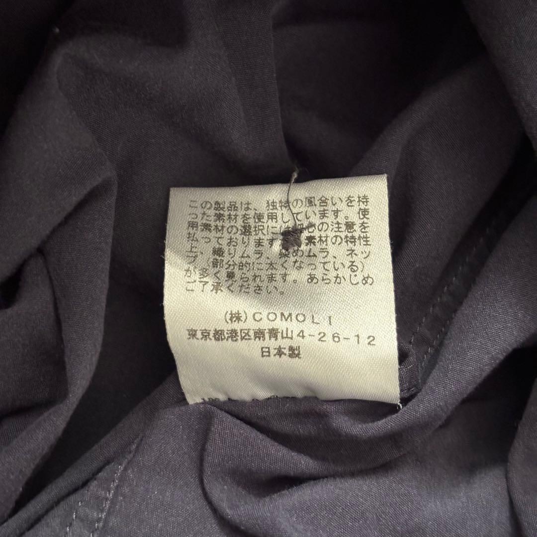 【名作良品】comoli コモリ レギュラーカラーシャツ ネイビー 2