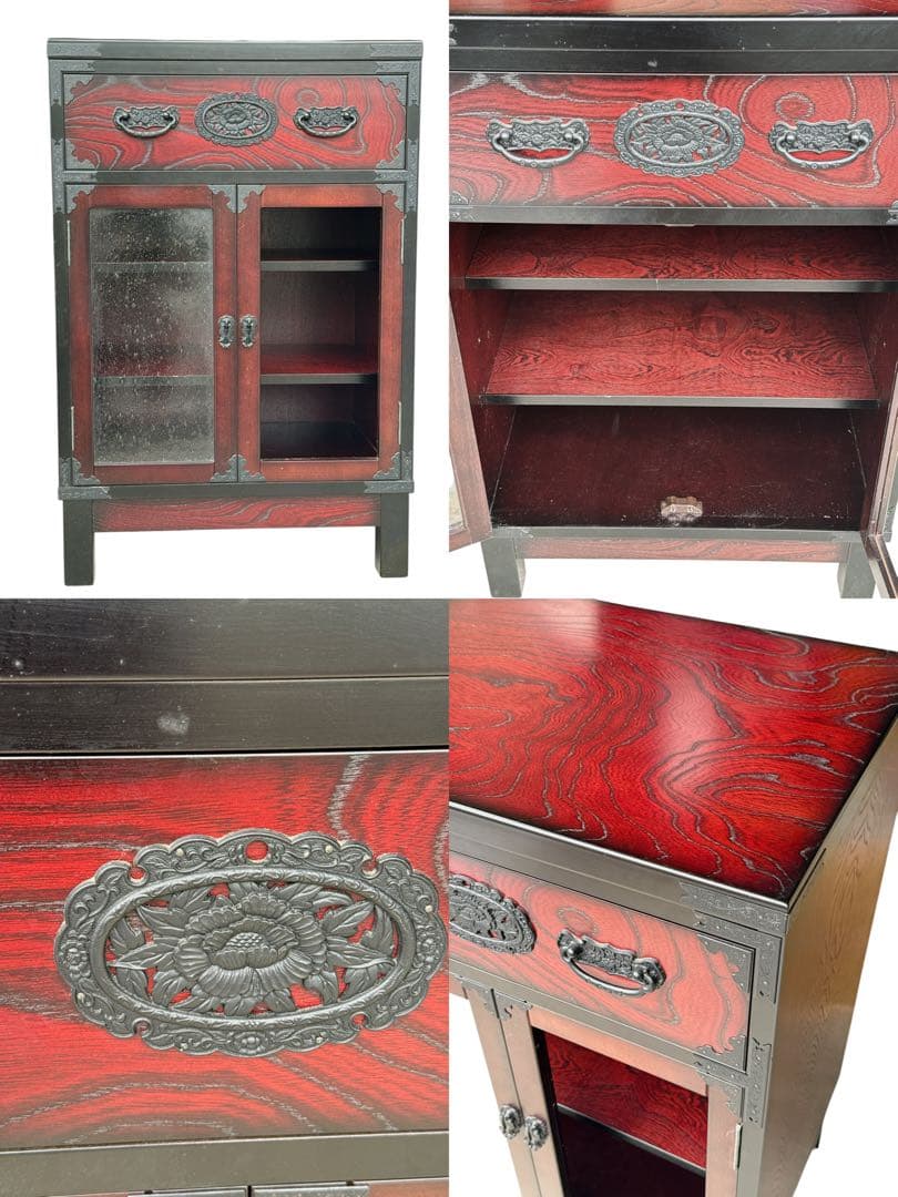 【訳アリ】美品　時代箪笥民芸家具レトロ社三丸家具工芸