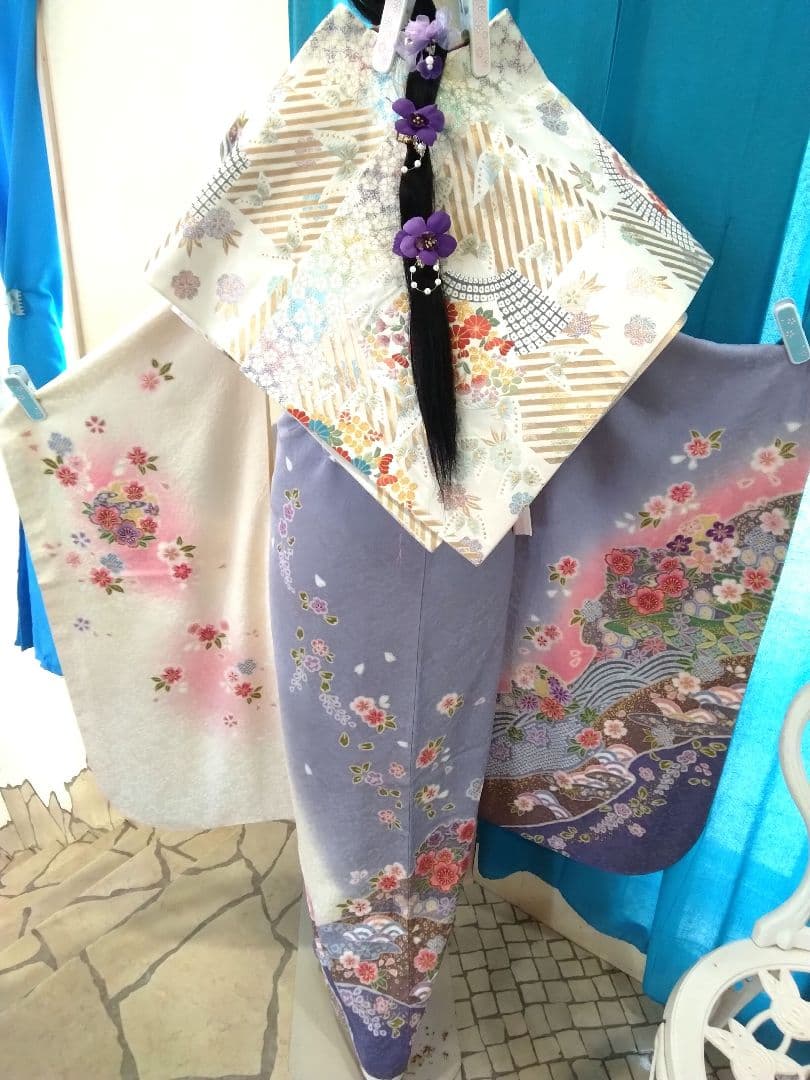 振袖フルセット、正絹振袖、成人式、重ね衿帯揚げ帯締め、西陣袋帯、襦袢、ガード加工