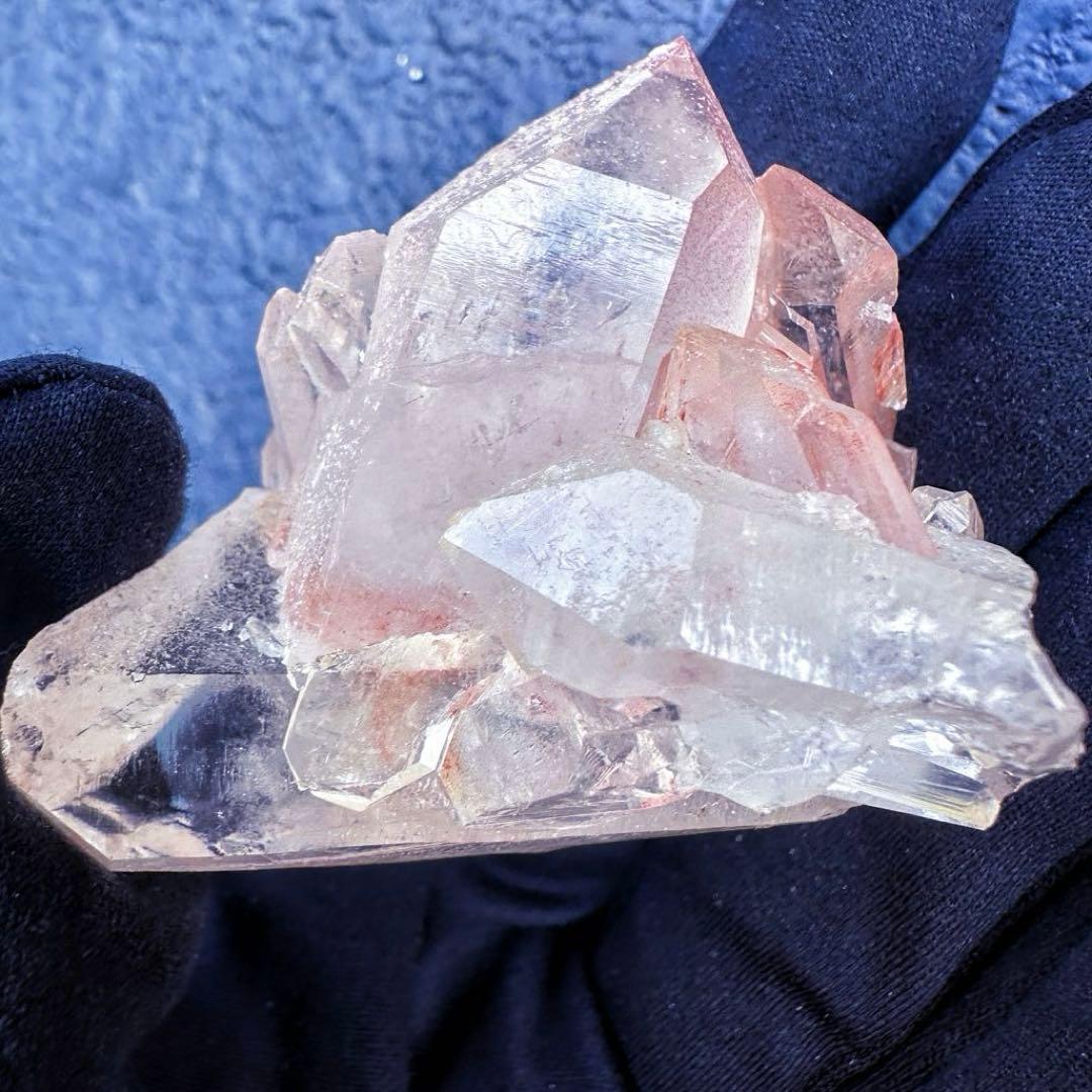 希少❗️高品質❗️超綺麗☆ピンク♡ヒマラヤ水晶 クラスターレインボー天然石A1373