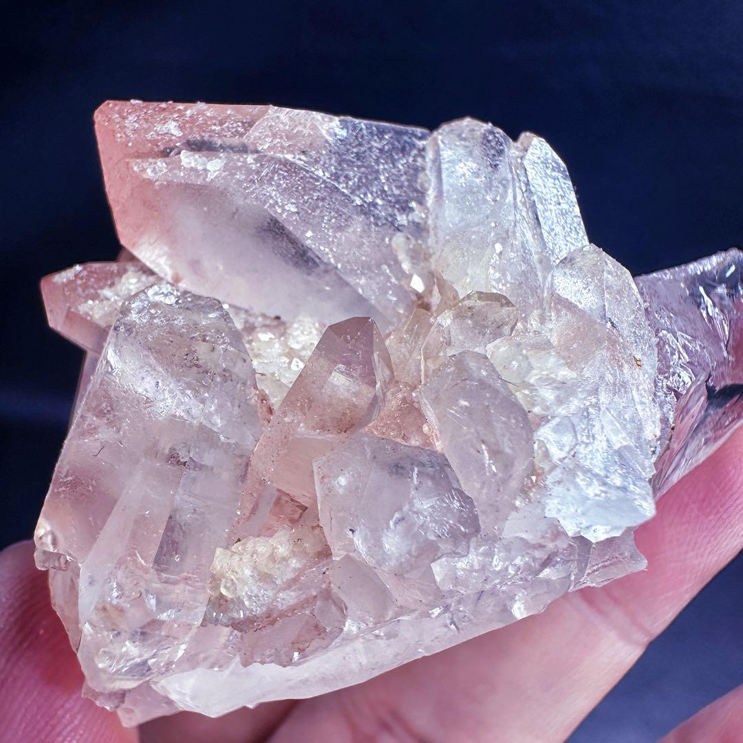 希少❗️高品質❗️超綺麗☆ピンク♡ヒマラヤ水晶 クラスターレインボー天然石A1373