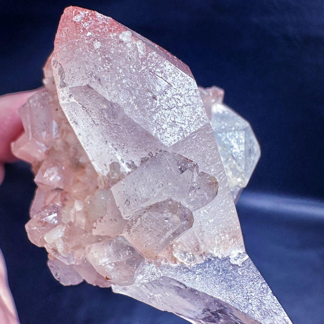 希少❗️高品質❗️超綺麗☆ピンク♡ヒマラヤ水晶 クラスターレインボー天然石A1373