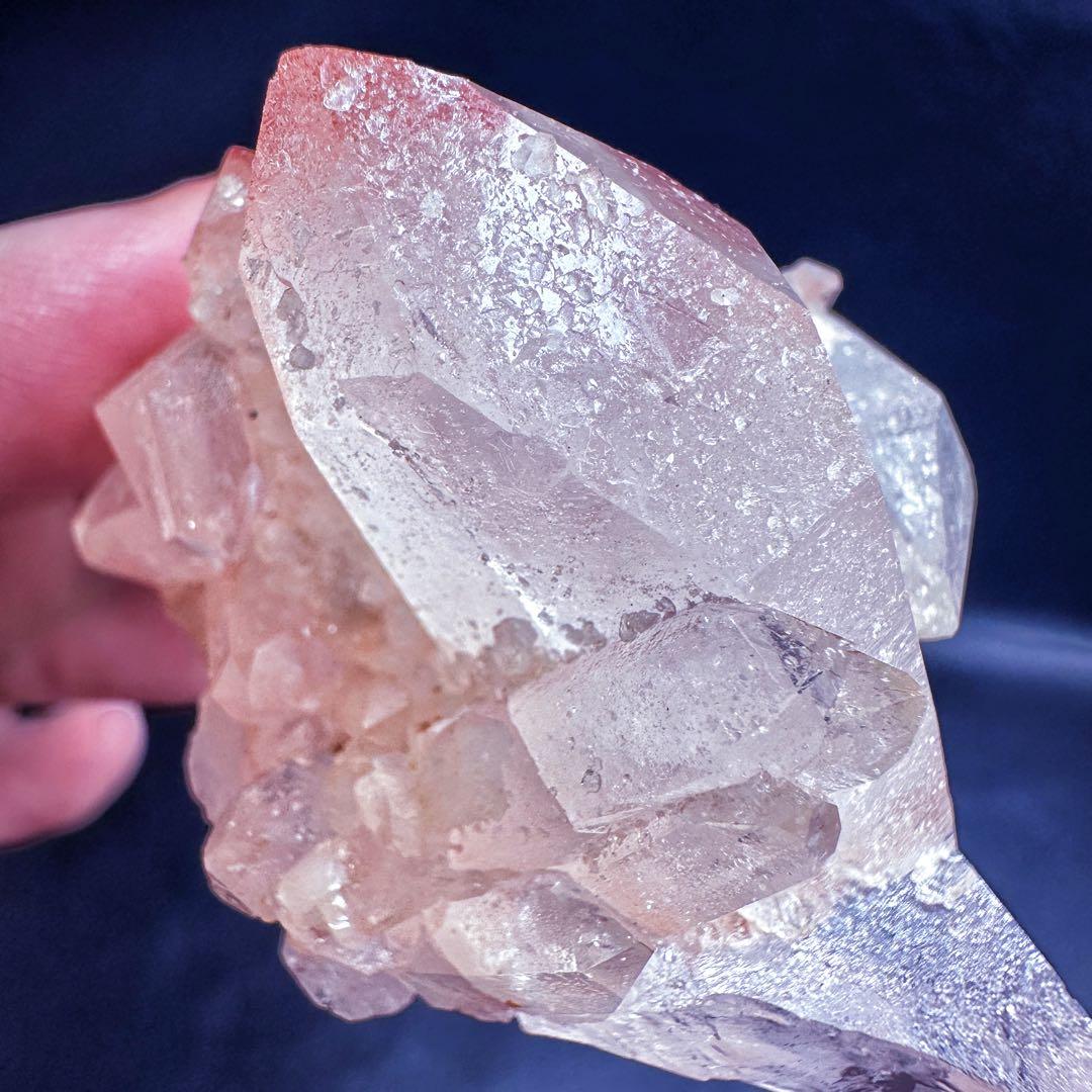 希少❗️高品質❗️超綺麗☆ピンク♡ヒマラヤ水晶 クラスターレインボー天然石A1373