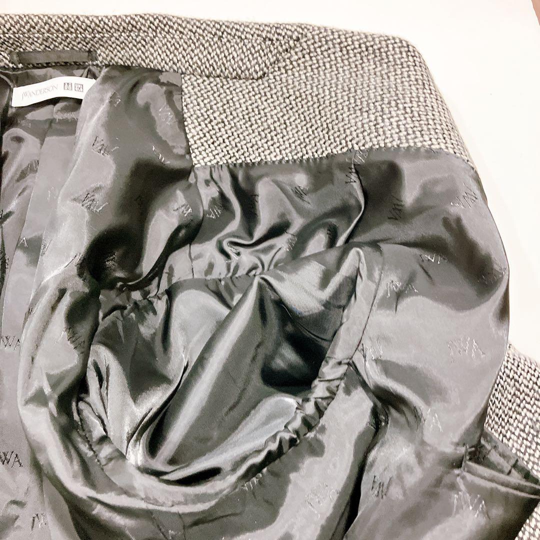 【逸品】ユニクロ JWANDERSON ロングチェスターコート L ヘリンボーン