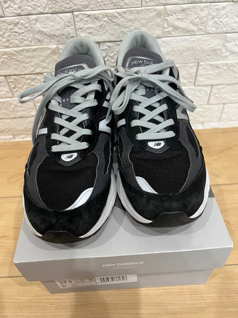 【美品】New Balance 990 ブラック/グレー