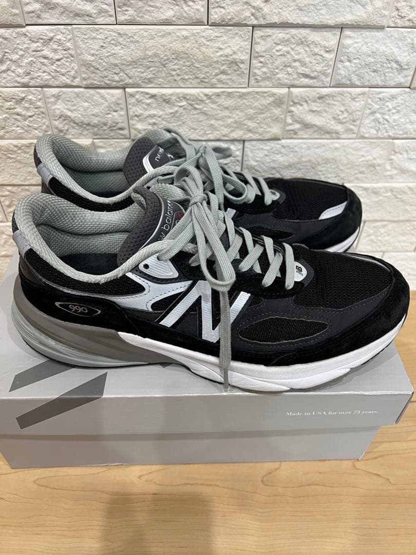 【美品】New Balance 990 ブラック/グレー