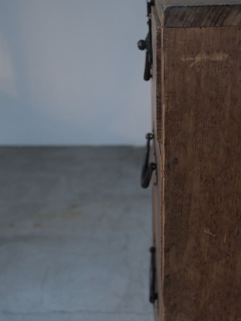 小抽斗　引き出し　収納　小物入れ　木箱　古家具　古道具　アンティーク　昭和レトロ