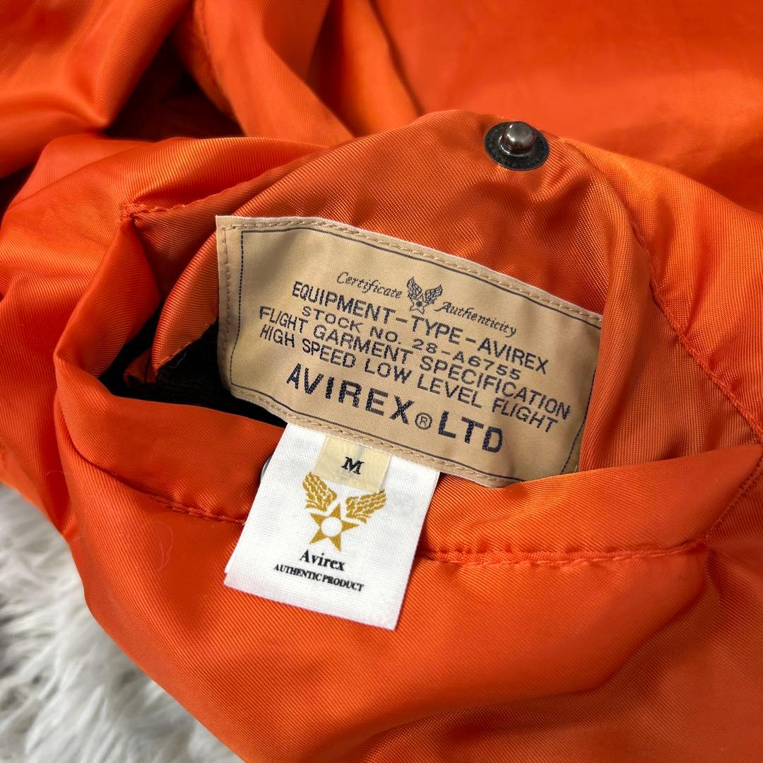 【美品】AVIREX MA-1フライトジャケット 35周年限定モデル Mサイズ