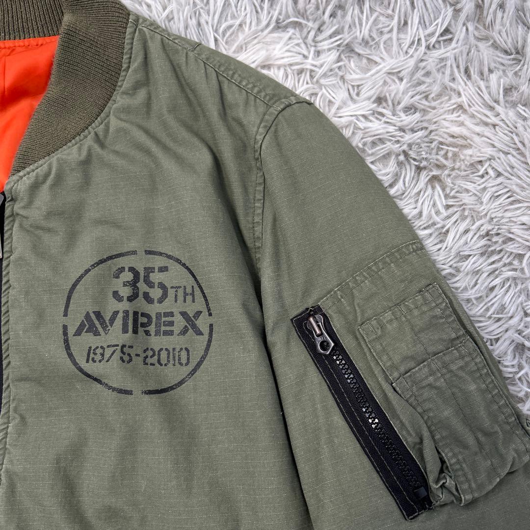 【美品】AVIREX MA-1フライトジャケット 35周年限定モデル Mサイズ